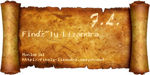 Finály Lizandra névjegykártya
